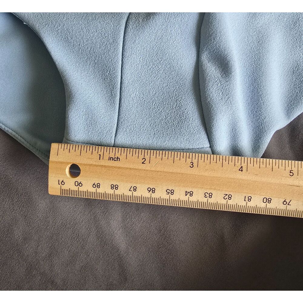 Adrianna Papell Knit Crepe Tie Waist Sheath Dress Blue Mist 4 NWT - Picture 5 of 13